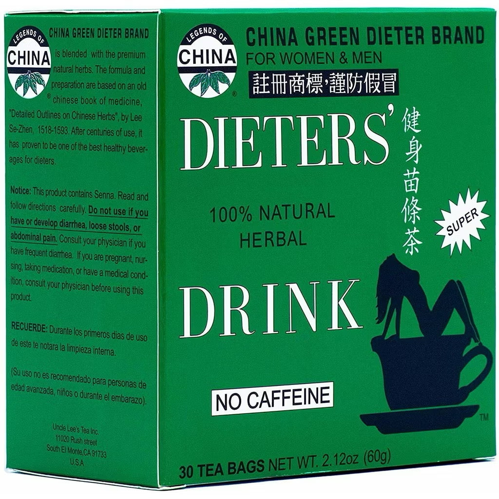 Dieter's 100% Natural Herbal Tea By Uncle Lee's Tea Legends Of China 30 bags of slimming diet drink