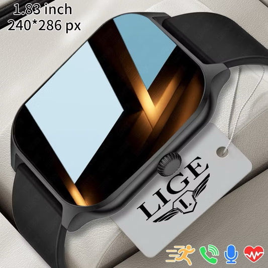 ￼LIGE Bluetooth Call Smart Watch Men Women Fitness Sports 1.83inch Sleep Heart Rate Monitor Smartwatch  For  Android and IOS