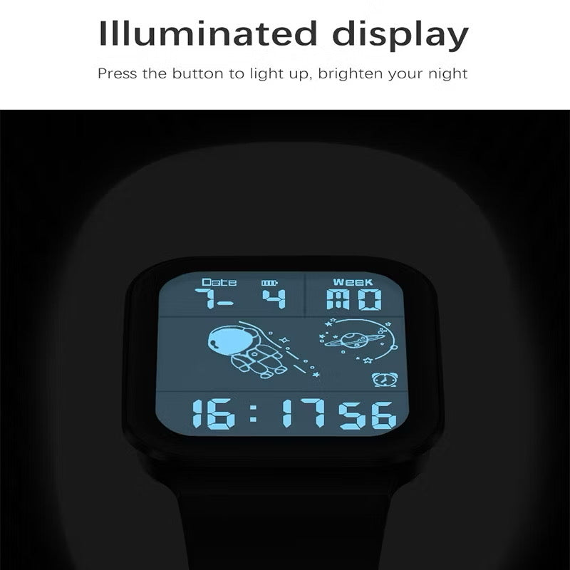 ￼[Ready Stock] LIGE Jam Tangan Lelaki Creative Square Dual Display Watch Waterproof Chronograph LED Digital Quartz Watch Men