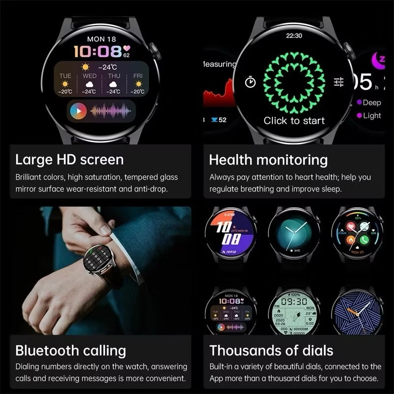 ￼LIGE Men Women Smart Watch Heart Rate Monitor Sports Waterproof Bluetooth Call Message Remind Jam tangan lelaki perempuan