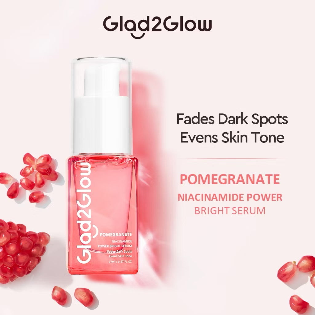 Glad2Glow Pomegranate Niacinamide Power Whitening Serum muka glowing Wajah Brightening Serum 17ml