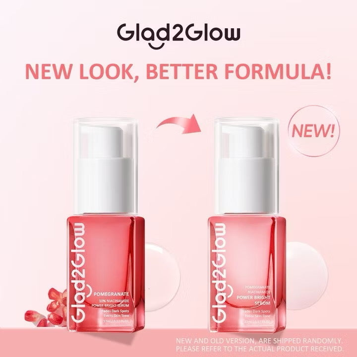 Glad2Glow Pomegranate Niacinamide Power Whitening Serum muka glowing Wajah Brightening Serum 17ml